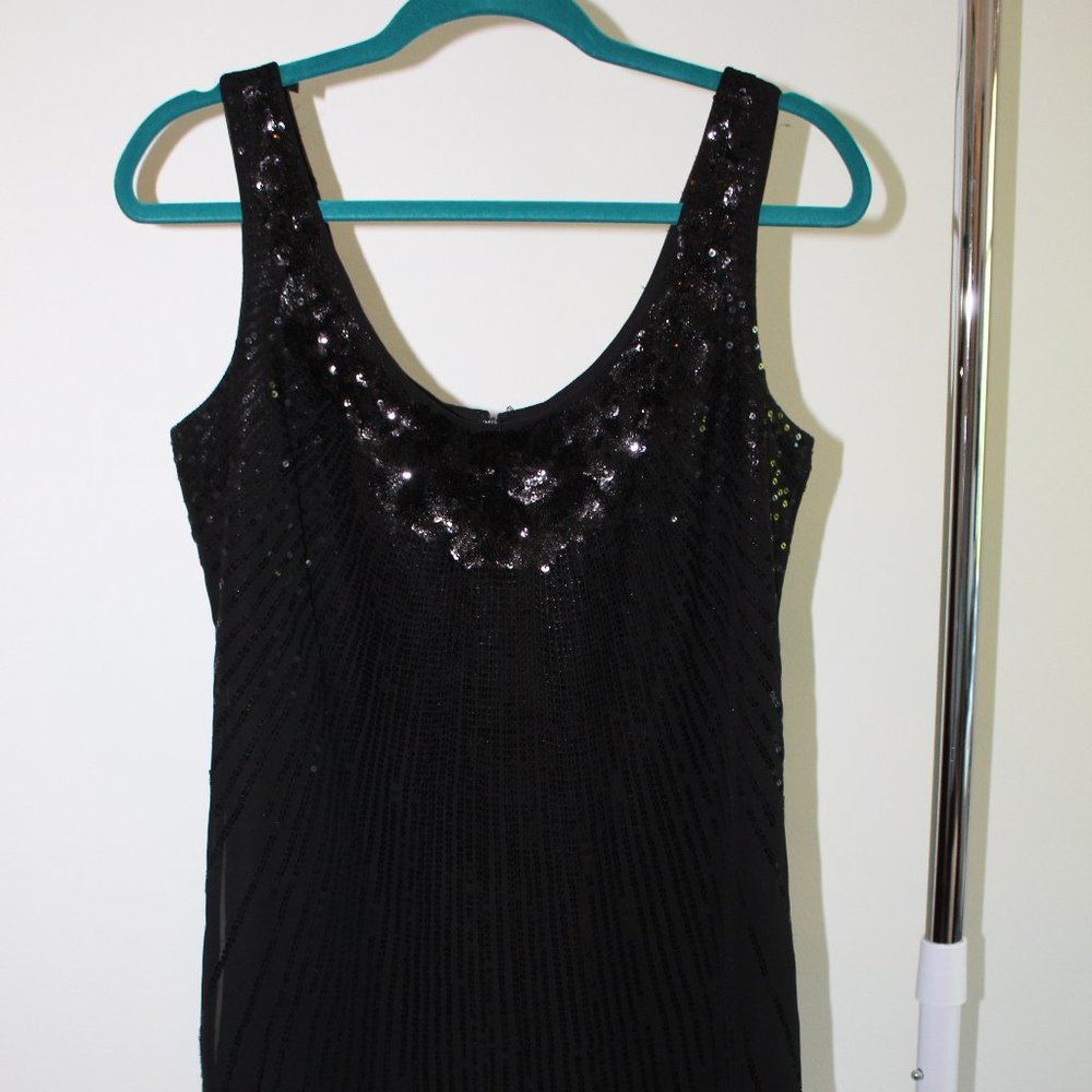 White House Black Market Black Sequin Dress